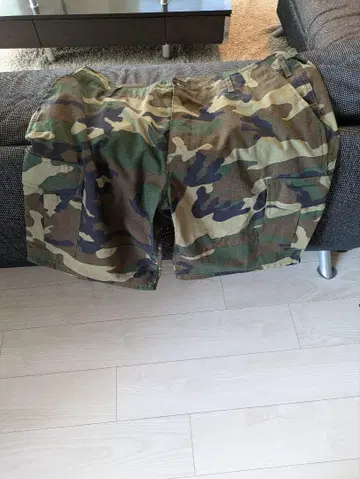 카모플라쥬 BDU 숏팬츠 립스탑 원단