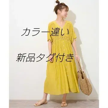 JOURNAL STANDARD relume 자수 개더 원피스