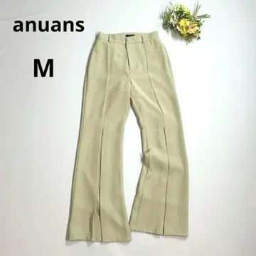 아누안스 anuans 더블 크로스 박스 턱 팬츠 M 카키 계열