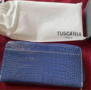 TUSCANIA 파랑 크로커다일 장지갑