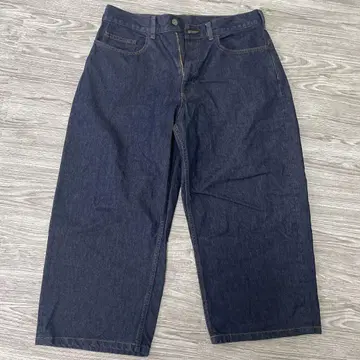 MUJILabo 무인양품 신사 와시 혼합 데님 5포켓 와이드 팬츠