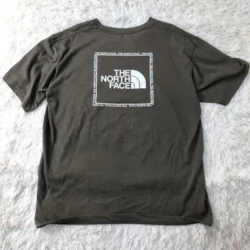 THE NORTH FACE 티셔츠 반팔 백 프린트 카키