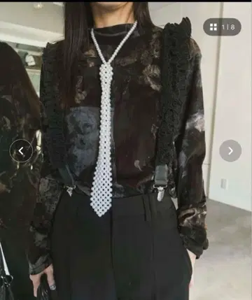 AMERI 2WAY 진주 넥타이 목걸이