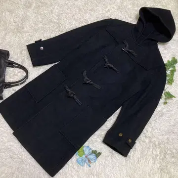 최고급 새상품급 장 폴 고르체 옴 롱 더플 코트 블랙 울 M