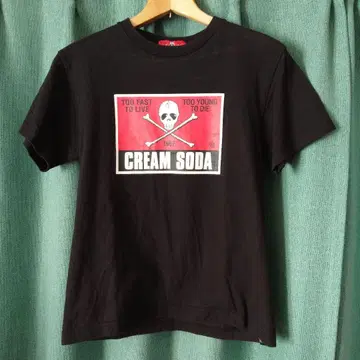 CREAM SODA 크림 소다 스컬 디자인 티셔츠 S 사이즈