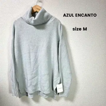 AZUL ENCANTO 하이넥 니트 택 포함 양모 캐시미어