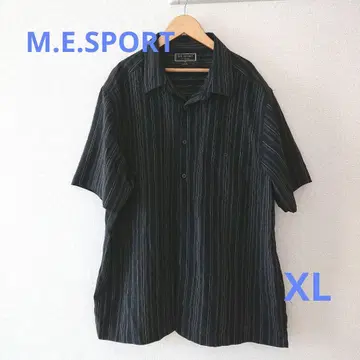 M.E.SPORT 새상품급 반팔 스트라이프 셔츠 XL 세련된 인기 상품