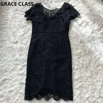 GRACE CLASS 전체 레이스 원피스 미니 드레스 블랙 36
