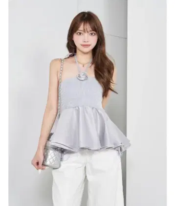 다리치 Darich 페플럼 까멜리아 디자인 상의
