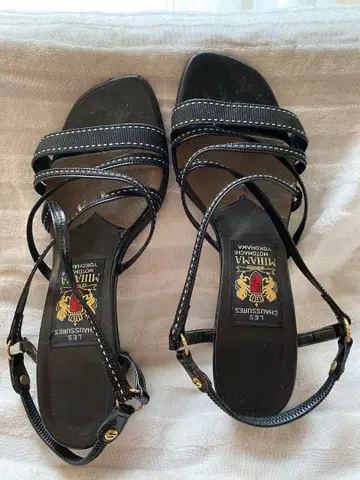 Les Chaussures MIHAMA 블랙 샌들 24 사이즈