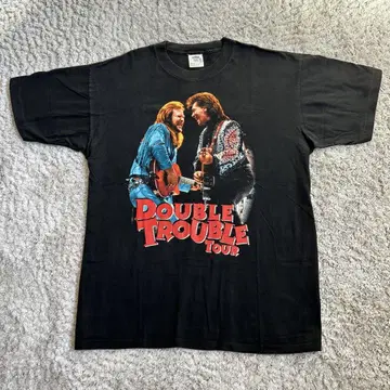 90s DOUBLE TROUBLE TOUR USA제 티셔츠 XL
