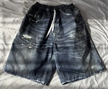 US 산겐자야 Fake Vintage Denim Easy Shorts