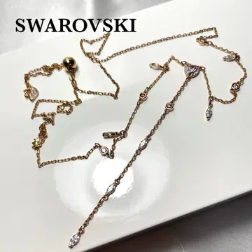SWAROVSKI 스와로브스키 목걸이 하트 모티브 컬러풀 체인