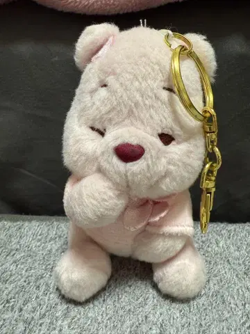 푸우 봉제 인형 키링 핑크 벚꽃 디즈니 스토어