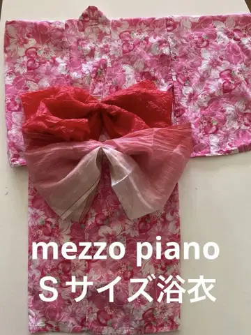 mezzo piano 핑크 꽃무늬 유카타 S
