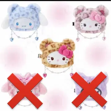 산리오 모코모코 헤어핀 표범 무늬