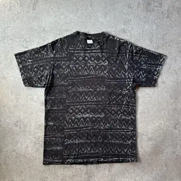 90s 오션 퍼시픽 올 패턴 티셔츠 USA제 블랙 L