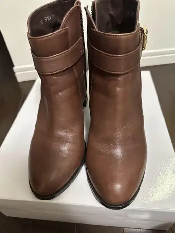 24cm 다이애나 숏부츠 레이즌 브라운 스무스 벨트