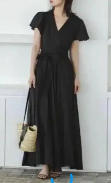 마리하 블랙 마드모아젤 드레스 맥시 원피스 벨트 포함