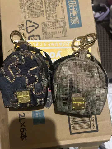 sprayground 캔버스 키링 2개 세트 네이비 카모플라쥬