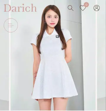 Darich 폴로 맨투맨 미니 원피스 그레이 프리 사이즈