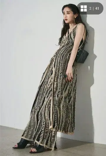 ander&co 슬리브리스 롱 원피스