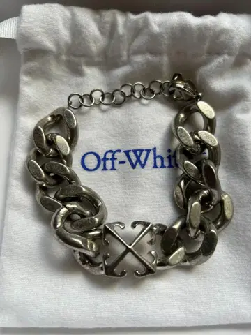 새상품 Off-White 체인 팔찌 arrow 로고