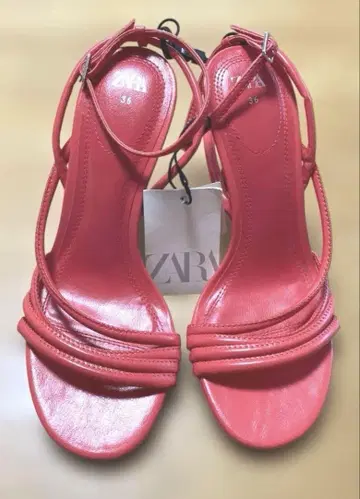 자라 핑크 샌들 힐 약 10cm