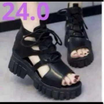 샌들 부츠 24.0 레이스업 프론트 귀여운 데이트