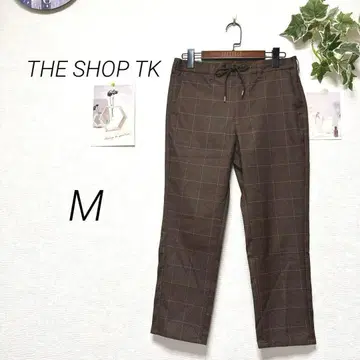 9296-1 THE SHOP TK 체크 무늬 크롭 팬츠 M