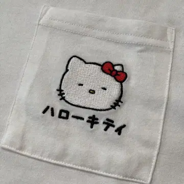 미사용 니시무라 유우지 키티 사가라 자수 티셔츠 돈키 한정판 산리오 L