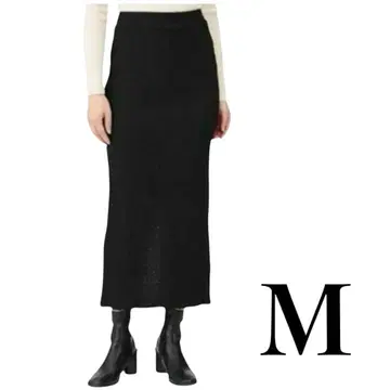 [Jill] 내로우 스커트 뒷면 슬릿 롱 스커트 여성용 블랙 M