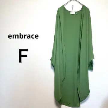 embrace 엠브레이스 F 빅 사이즈 오픈 프론트 가디건 그린