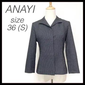 ANAYI 아나이 테일러드 자켓 코튼 블랙 화이트 S