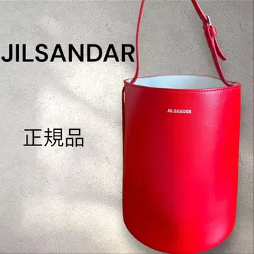 질샌더 버킷백 파우치 포함 빨간색