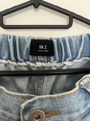 ON.Z 새상품급 오버 사이즈 컷오프 데님 한국 브랜드 on.z