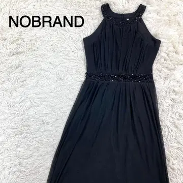 노브랜드 블랙 컬러 비쥬 디자인 쉬폰 드레스