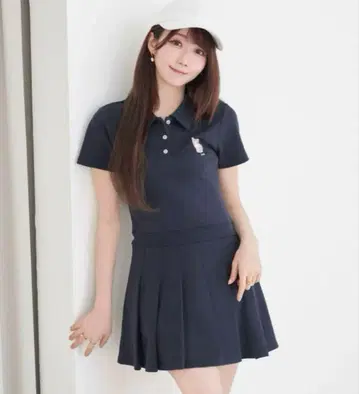 로즈뮤즈 키튼 와펜 폴로 원피스