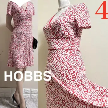 HOBBS 홉스 캐서린 공주 스트레치 원피스 S 꽃무늬 빨간색