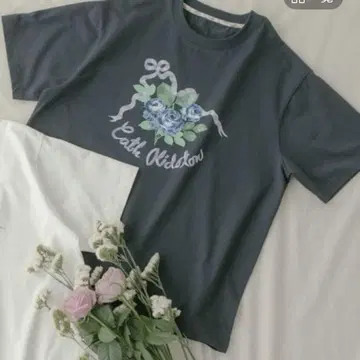 캐스키드슨 오버 사이즈 티셔츠 Garden Ribbon