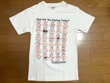 HANES/USA/California/티셔츠/올 패턴/화이트/얼굴/S/M