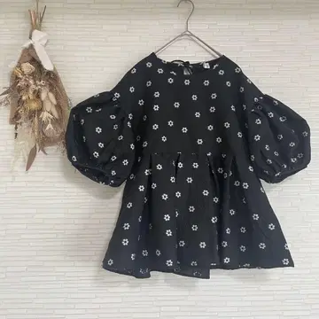 메라키 meraki 페플럼 블라우스 퍼프 소매 벌룬 소매