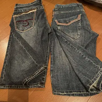 다크 블루 슬림 핏 데님 2장 세트