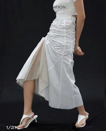 JOSEMOON 조제문 CRUMPLED SLIT SKIRT