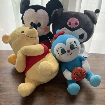푸우, 미키, 마이멜로디 봉제 인형 세트