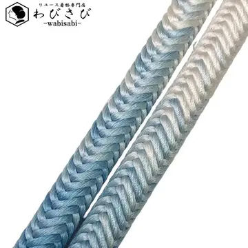 일본 정통의상 소품 허리띠 순수 실크 마루구미 끈 파란색 C-6213