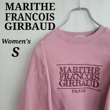 MARITHE FRANCOIS GIRBAUD 핑크 맨투맨 S 자수 로고