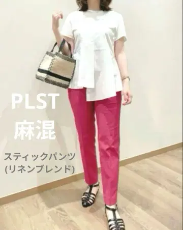 컨디션 최상 PLST 플라스테 린넨 블렌드 스틱 팬츠