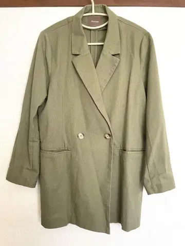 [Alma design] 더블 브레스트 자켓 카키