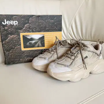 Jeep 지프 통굽 베이지 스니커즈